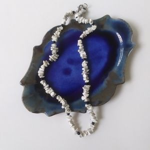 White Stone Chip Necklace